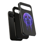 Glitch Sad Face Phone Case, Anime Melt Static Tough Cover