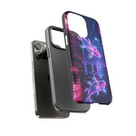Neon Koi Reflection Vaporwave phone case | Tough Cover