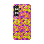 Trippy Daisy Retro Floral Pattern phone case | Tough Cases