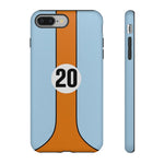 Blue Orange 20 Retro Endurance Racing Stripe Tough Phone Case Cover