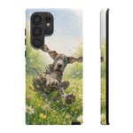 Playful Dog in Meadow Great Dane phone case | Puppy Art Tough Cover