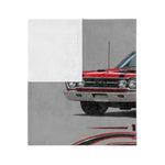 1967 GTX Red Muscle Car Velveteen Microfiber Blanket