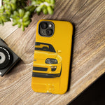 Yellow Supra Phone Case, MK4 90s JDM Legend Tough Protective Cover for Men