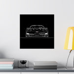 C5 Corvette Front View Poster 1997-2004 Classic Chevy Wall Art