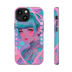 Neon Cyber Geisha phone case | Tough Case