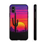 Desert Vaporwave Cactus Sunset Phone Case – Southwest Aesthetic