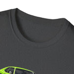1971 Demon Green Classic Muscle Car T-Shirt | Vintage Coupe Illustration