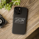 Black 4th Gen Camaro Z28 Sports Car Phone Case | Black Muscle Car Illustration