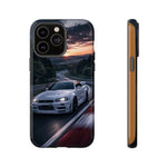Skyline GT-R R34 White Nurburgring Speed Art Tough Phone Case