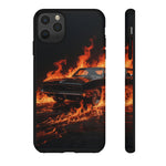 Black Charger Classic Muscle Flames Tough Phone Case Cover Gift