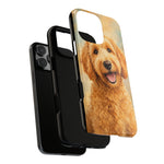 Goldendoodle Fluffy Curls Portrait Art Tough Phone Case