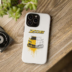 Z06 Corvette Phone Case, Yellow Sketch Reveal Chrome Cover