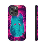 Neon Flamingo Pool Vaporwave Art Tough Phone Case