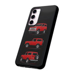 Early Bronco Phone Case Red, Three-View Truck Vector Cover