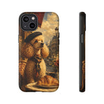 Poodle in Beret Phone Case | Vintage Paris Café Illustration