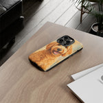 Goldendoodle Fluffy Curls Portrait Art Tough Phone Case
