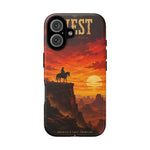 Western Sunset Cowboy Phone Case | Rugged Protective Cover