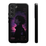 Melancholy Data Poster Phone Case, Glitch Anime Sky Tough Cover