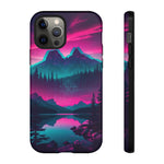 2 Rounds Canada Retina Artwork Vaporwave Phone Case – Landscape Aesthetic
