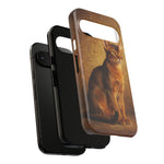 Abyssinian Warm Ticked Portrait Art Tough Phone Case