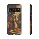 Poodle in Beret Phone Case | Vintage Paris Café Illustration