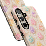 Pastel Swirl Lollipops Tough Case | Candy Pattern Phone Cover