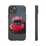 Red C8 Z06 Track Wing Tough Phone Case Cover Gift Art