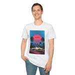1994 Supra MK4 Cyan Magenta Retrowave Beach Sunset T-Shirt JDM Fan Gift