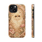 Persian Cat Floral Art Nouveau Tough Phone Case