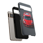 Red C8 Z06 Track Wing Tough Phone Case Cover Gift Art