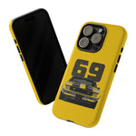 1969 Camaro Z28 Yellow Front View Muscle Car Tough Phone Case