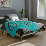 1964 C10 Custom Pickup Blanket | Vintage Teal Truck Microfiber Throw