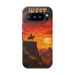 Western Sunset Cowboy Phone Case | Rugged Protective Cover