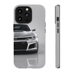 Silver Camaro Phone Case, ZL1 American Muscle Car Tough Cover for Men Gift