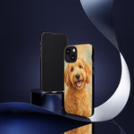 Goldendoodle Fluffy Curls Portrait Art Tough Phone Case