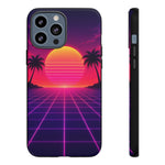 Classic Grid Sunset Vaporwave Art Tough Phone Case