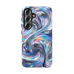 Chrome Metallic Swirl  Art Tough Phone Case