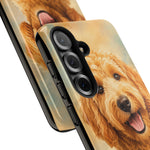 Goldendoodle Fluffy Curls Portrait Art Tough Phone Case