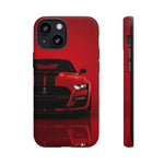 Red Mustang Art Phone Case, GT500 American Muscle Car Tough Cover