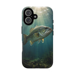 Largemouth Bass Phone Case, Sunlit Underwater Tough Cover, Gift