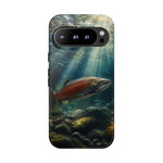 Salmon River Fishing Phone Case, Sunlit Current Cover