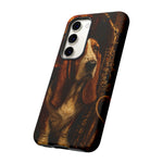 Basset Hound Phone Case Jazz Saxophone Tough Cover Gift Art