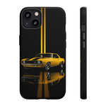 Yellow Camaro Z28 Phone Case, Classic Muscle Car Studio Stripe Cover