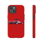 Red Classic Corvette C1 Illustration phone case | Retro Car Tough Case