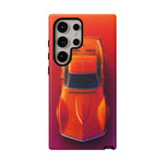 C3 Corvette Phone Case, Orange Top-Down Duotone Gradient Cover