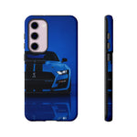 Blue Mustang Art Phone Case, GT500 American Muscle Car Tough Cover for Men