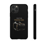 1978 Trans Am Phone Case Featuring Black Firebird Muscle Car Artwork