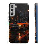 Challenger RT Phone Case, Rainy City Night Muscle Car Tough Cover