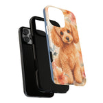 Miniature Poodle Whimsical Watercolor Art Tough Phone Case