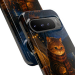 Campfire Cat Phone Case, Marshmallow Night Painterly Cover